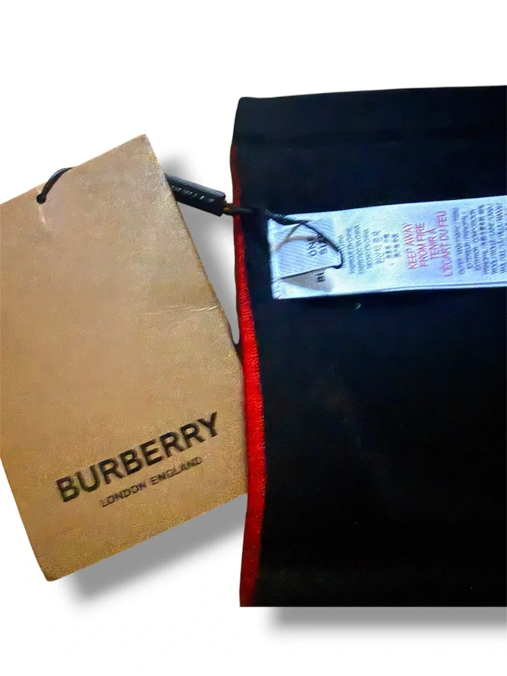 Burberry Red Light Blue, Red, White, Black & BrownLogo Stripe Scarf. Brand New.